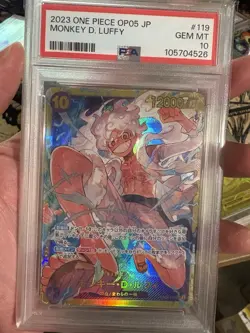 Monkey.D.Luffy (119) OP05-119 Awakening of the New Era Foil Japanese PSA 10 - Image 1