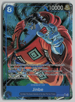 One Piece Jinbe Alt Art OP14-049 THE AZURE SEA'S SEVEN English - Image 1