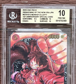2023 One Piece Japan Monkey D Luffy ST01-012 - BGS Pristine 10 - 1st Anniversary - Image 4