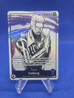 One Piece Pillars of Strength Iceburg OP03-058 Alternate Alt Art Leader NM - Image 1
