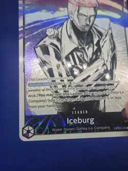 One Piece Pillars of Strength Iceburg OP03-058 Alternate Alt Art Leader NM - Image 5