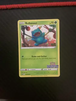Pokemon Card Bulbasaur SWSH303 Illustration Contest 2022 Black Star Promo NM - Image 1
