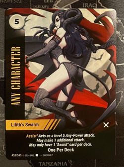 Lilith's Swarm 453 Any Character Assist Special Card! OverPower WL Prize Pack! - Image 1