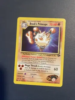 Brock's Primeape 35/132 Gym Challenge Unlimited Regular Pokemon TCG Card NM - Image 1