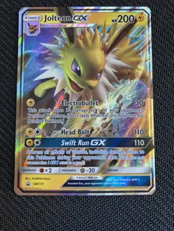 Pokemon Jolteon GX TCG Black Star Promo Holo Card SM173 - Image 1