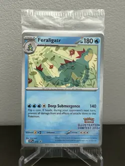 Pokemon TCG Feraligatr and Pikachu Illustration Contest 2024 Promo Cards Sealed - Image 1
