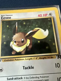 1st Edition Eevee 55/82 Team Rocket Set Rare Vintage Pokemon Card HP - Image 2