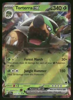 Pokemon Cards Torterra ex 012/162 Temporal Forces Double Rare NM *1 - Image 1