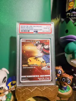 2018 PSA 10 Red's Pikachu 270/SM-P Promo Pokemon Ctr Anniversary Beautiful Card✨ - Image 1