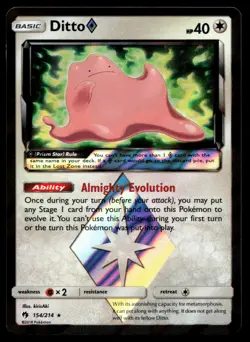 Ditto Prism Star 154/214 Lost Thunder Holo Pokemon Card - Image 1