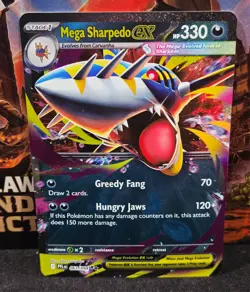 pokemon cards - Mega Sharpedo EX 061/094 - Dark - Greedy Fang - Hungry Jaws - Image 1