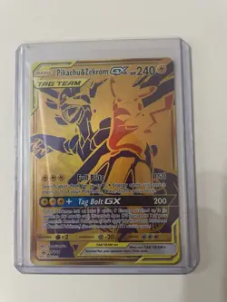 Picachu and Zekrom Tag Team GX Pokemon Card Sm248 Black Star Promo - Image 1
