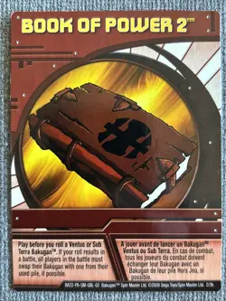 Bakugan New Vestroia Book of Power 2 🔴 Red Ability Card 2/3b Subterra - Image 2