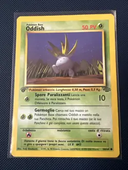 Pokemon TCG Oddish Jungle 1st Edition Common Card 58/64, Regular HP [German] - Image 1