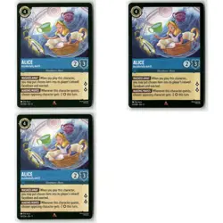 Alice - Accidentally Adrift #141 3 Card Lot Super Rare Fabled Disney Lorcana - Image 1