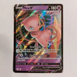 Mew V 113/264 Fusion Strike Ultra Rare Holo Pokemon Card - Image 1