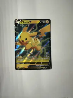 Pikachu v Promo SWSH063 Card Sword & Shield Promo Cards Near Mint - Image 1