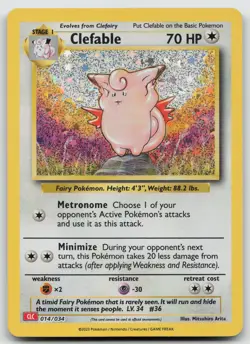 Clefable Classic Collection Holo Trading Card Game Classic 014/034 NM - Image 1
