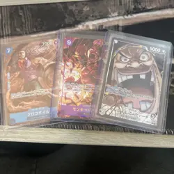One Piece CCG Monkey.D.Luffy, Marshal D Teach, Crocodile Card LOT - Image 1