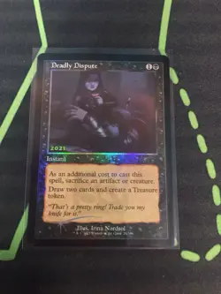 MTG Magic The Gathering Deadly Dispute Foil Retro Frame Promo Black Commander - Image 2