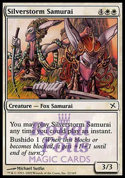 Silverstorm Samurai 4x FOIL BOK MTG Betrayers Kamigawa Common MINT white - Image 1