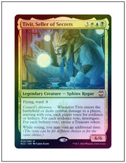 1x Tivit, Seller of Secrets, Foil, Magic the Gathering MTG NM - Image 1