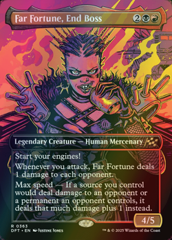 MTG Far Fortune, End Boss Borderless Foil ** Aetherdrift ** English (NM) - Image 1