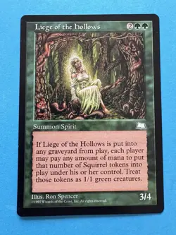 Magic the Gathering - Weatherlight Liege of the Hollows 1997 Rare - LP - Image 1
