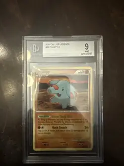 Pokemon 2011 Call Of Legends Phanpy Non Holo Beckett 9 Mint - Image 1