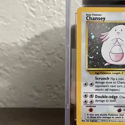 Pokemon 2000 Chansey 3/130 Holo Base Set 2 CGC 7.5 Near Mint+ Sub-grades.￼ Swirl - Image 3