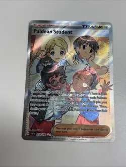 Pokemon TCG Scarlett & Violet Paldea Fates Paldean Student 230/091 Full Art - Image 1
