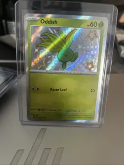 Pokemon TCG Oddish Baby Shiny Paldean Fates Scarlet & Violet Card 092/091 - Image 1