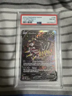 Pokemon 2022 Giratina V 186/196 Alt Art Lost Origin PSA 8 - Image 4