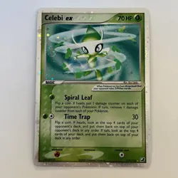 Pokemon Celebi ex 117/115 Unseen Forces Holo With TWO Swirls Secret Rare LP - Image 1