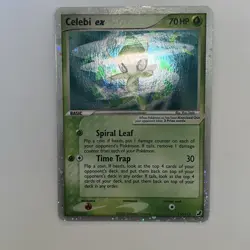 Pokemon Celebi ex 117/115 Unseen Forces Holo With TWO Swirls Secret Rare LP - Image 2