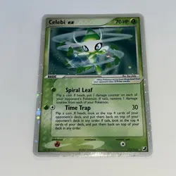 Pokemon Celebi ex 117/115 Unseen Forces Holo With TWO Swirls Secret Rare LP - Image 3