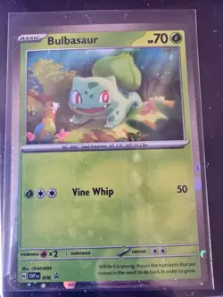 Perfect Swirl 2021 Pokemon Bulbasaur Holo Sword and Shield Black Star Promo NM - Image 3