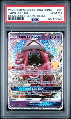 2021 POKEMON CELEBRATIONS CLASSIC COLL #60 TAPU LELE GX PSA 10 - Image 1