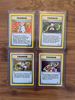 Pokemon Gym Challenge Holo Trainer Giovanni, Sabrina, Blaine, Koga NM-LP - Image 1