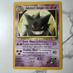 Pokemon TCG Sabrina's Gengar Gym Challenge 29/132 Non-Holo Rare Unlimited NM - Image 1