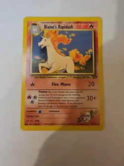 Blaines Rapidash 33/132 Pokemon TCG Gym Challenge Unlimited LP - Image 1