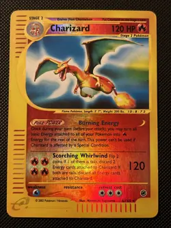 Pokemon Expedition Base Set Charizard Reverse Holo 6/165 HP - Image 1