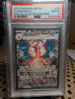 2023 Pokemon Obsidian Flames Charizard EX Special Illustration Rare #223 PSA 10 - Image 1
