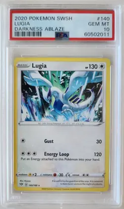 PSA 10 Lugia 2020 Pokemon Darkness Ablaze Lugia 140/189 GEM MINT - Image 1
