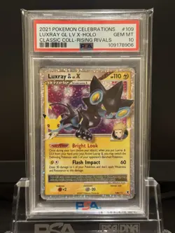 2021 Pokemon Celebrations Luxray GL LV.X Classic Collection Holo #109/111 PSA 10 - Image 1