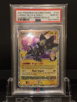 2021 Pokemon Celebrations Luxray GL LV.X Classic Collection Holo #109/111 PSA 10 - Image 2