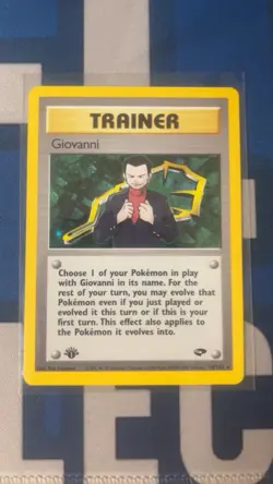 Pokemon TCG Giovanni Trainer Holo 18/132 - 1st Edition - Gym Challenge - WOTC - Image 1
