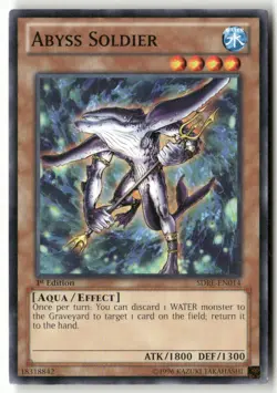 #SDRE-EN014 - Abyss Soldier - 1st Ed WB1 C Lightly played - Image 1