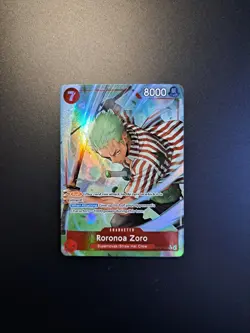 Roronoa Zoro OP14-015 Rare Alternate Art Th Azure Sea's Seven One Piece TCG - Image 1