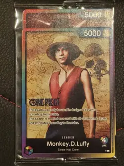 MONKEY D. LUFFY #P, ONE PIECE PROMO, BATTLE LIVE ACTION 2 IN 1 SEALED Rainbow - Image 1